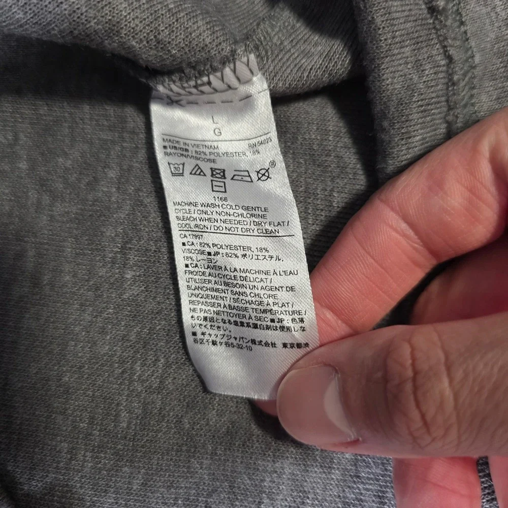 Banana Republic Mens Large Quarter Zip Pullover Grey Navy Mock Neck Heathered
